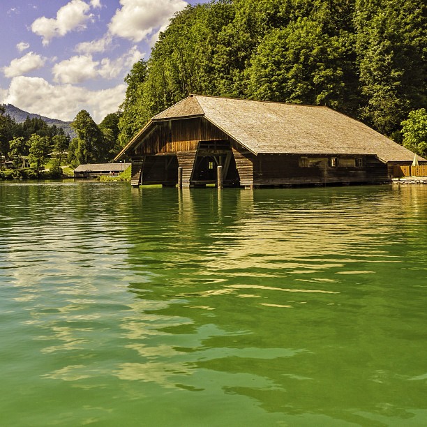 Boathouse at lake Königssee